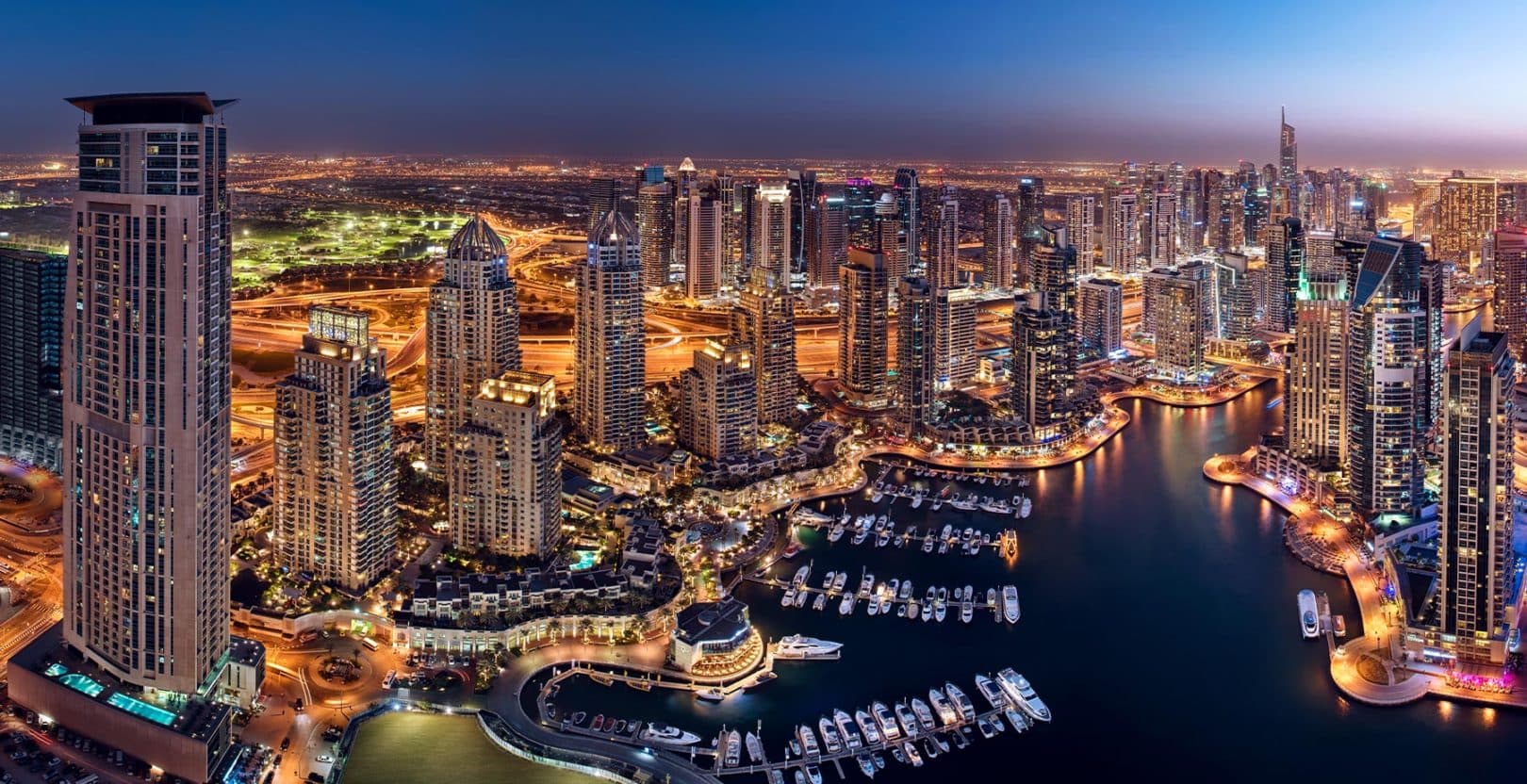 Dubai Marina community in Dubai, UAE
