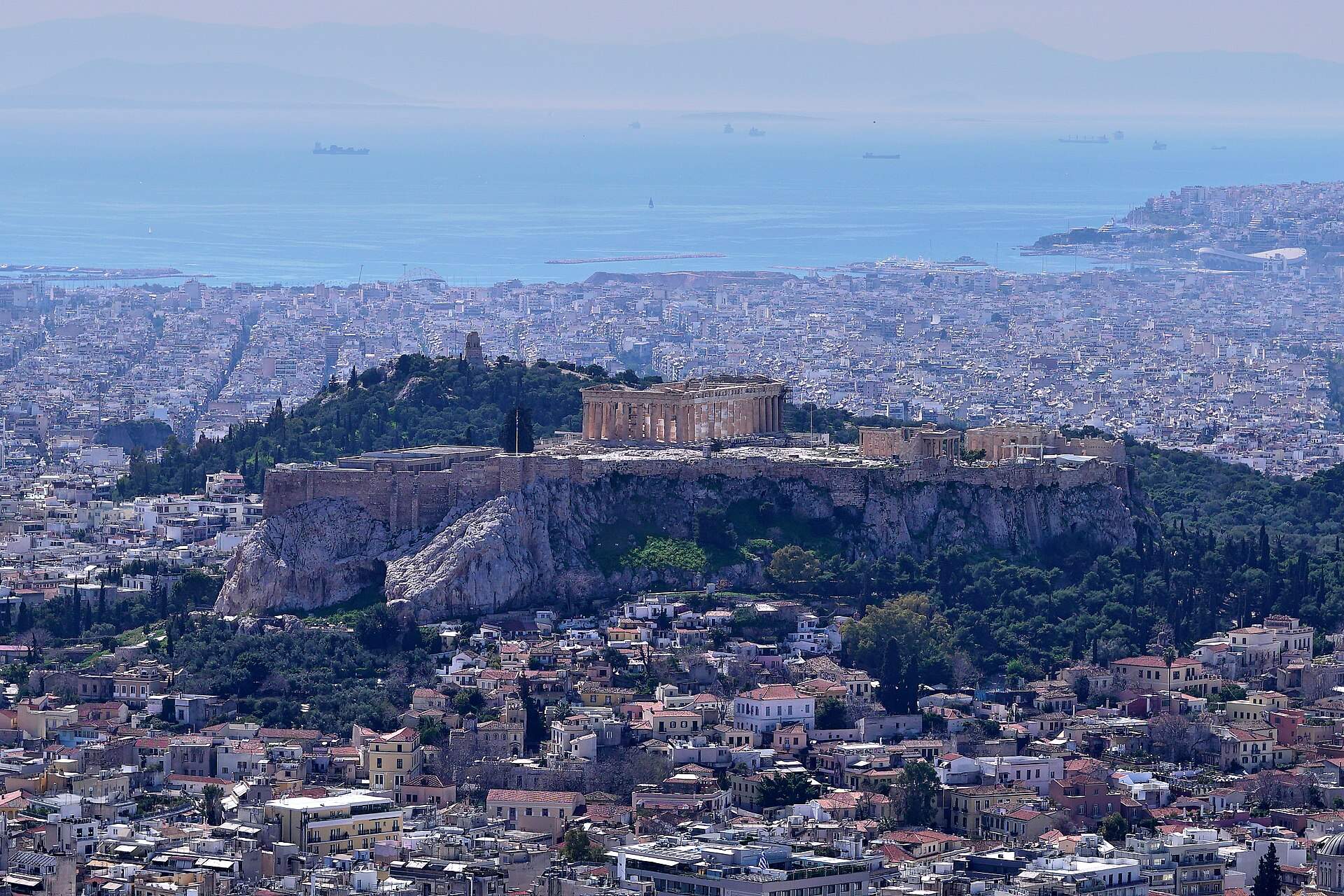 The Acropolis above Athens, seen from Lycabettus