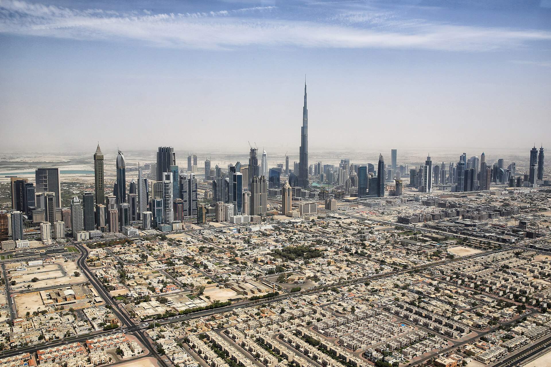 Dubai skyline with the Burj Khalifa