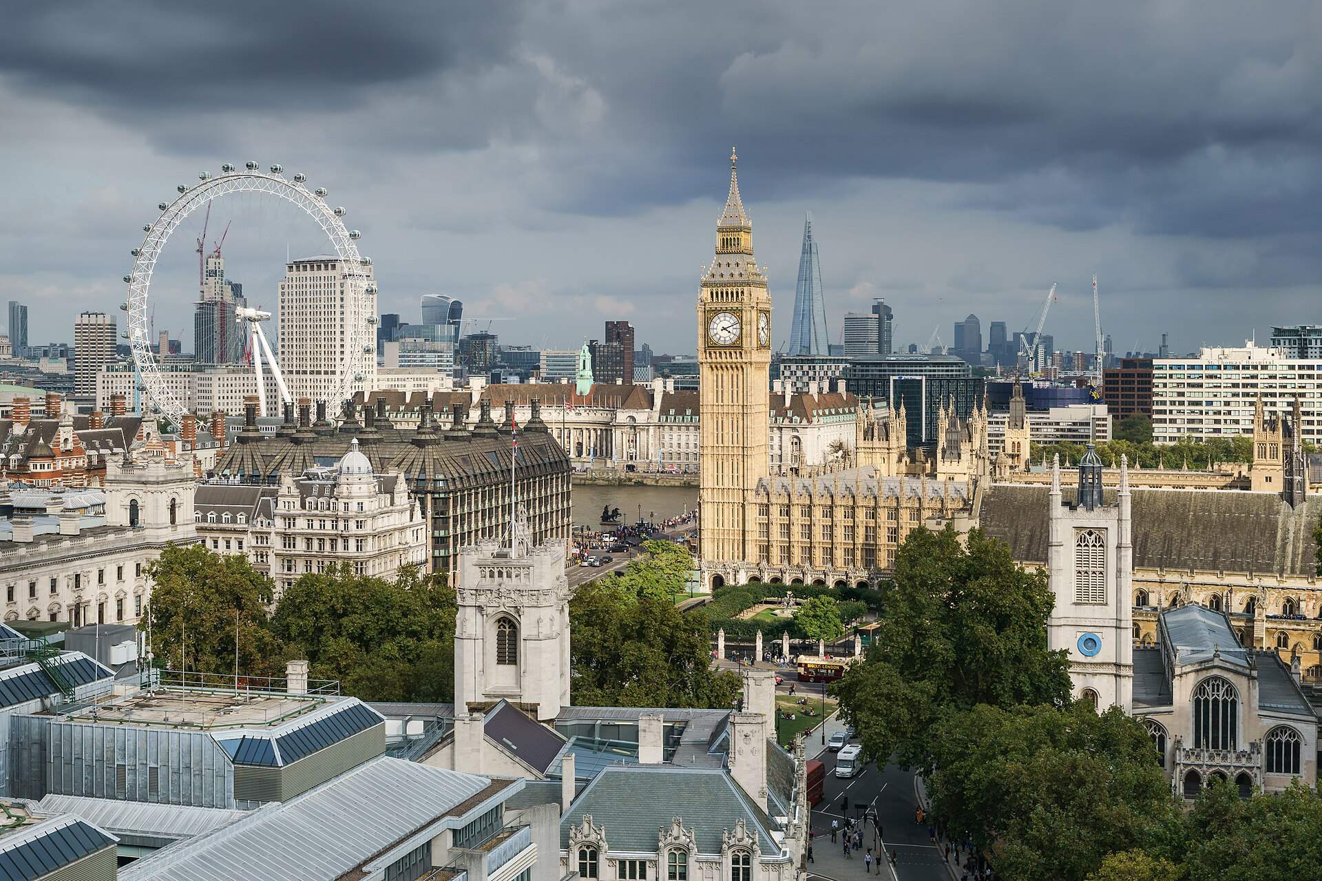 Palace of Westminster and the London skyline