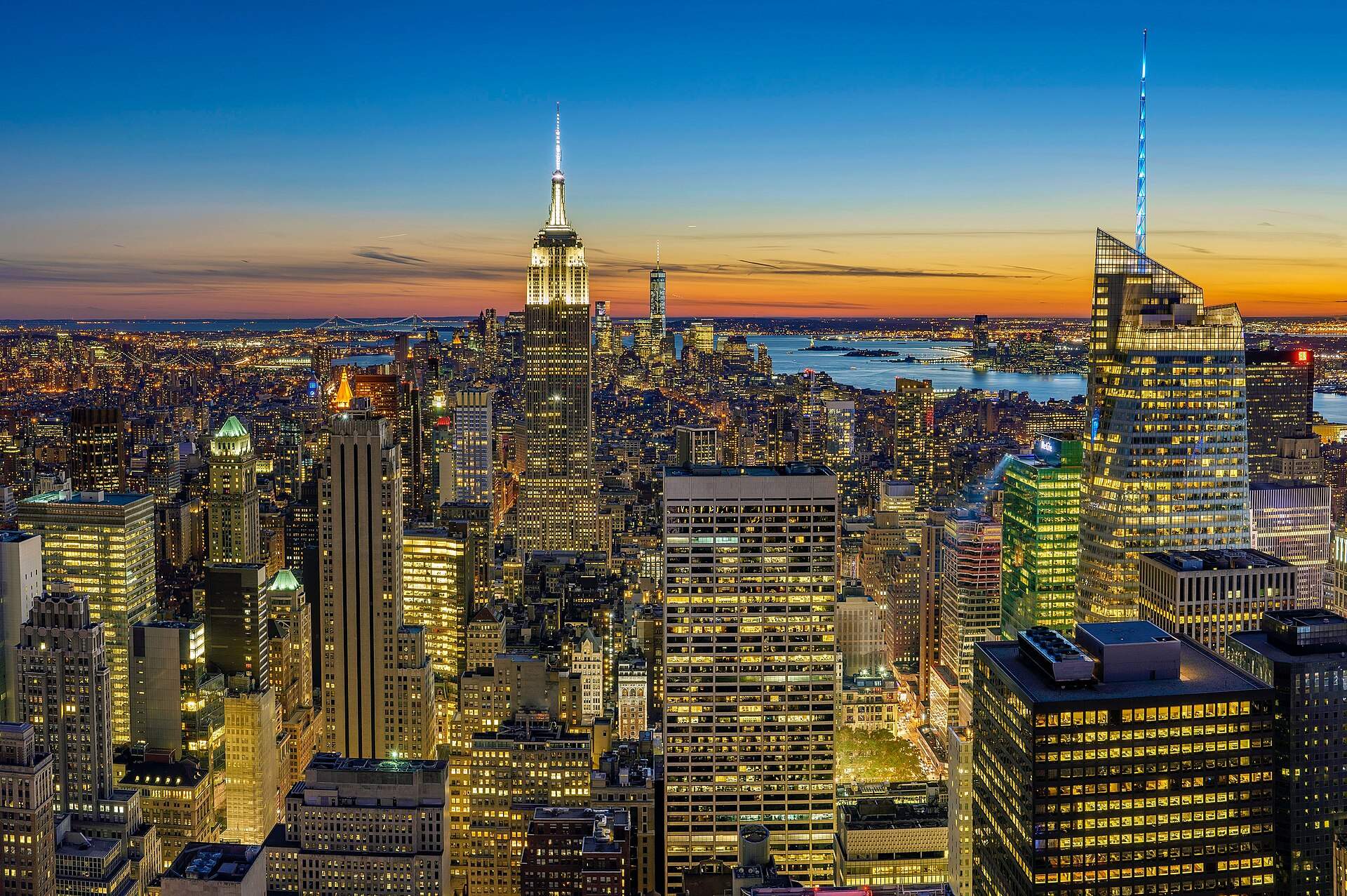 Midtown Manhattan at sunset